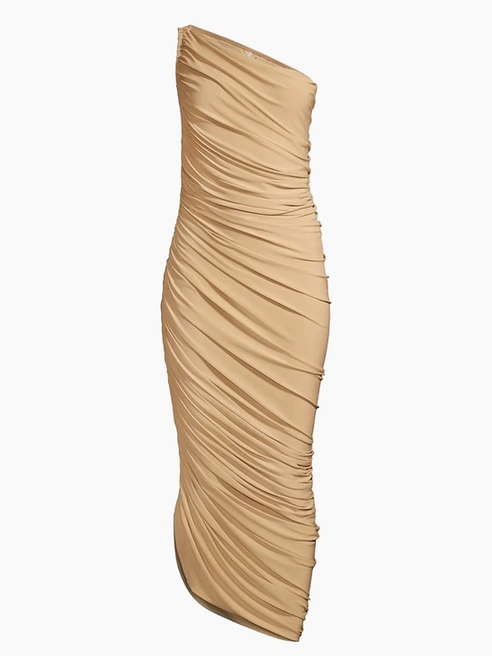 Norma Kamali Dresses & Skirts - Norma Kamali Diana Ruched One-Shoulder Gown Size Small